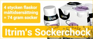 Varför rekommenderar Itrim 74 gram socker vid bantning?