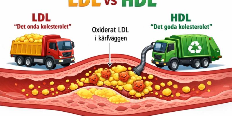Kolesterol LDL Det onda kolesterolet vs HDL Det goda kolesterolet Oxiderat LDL