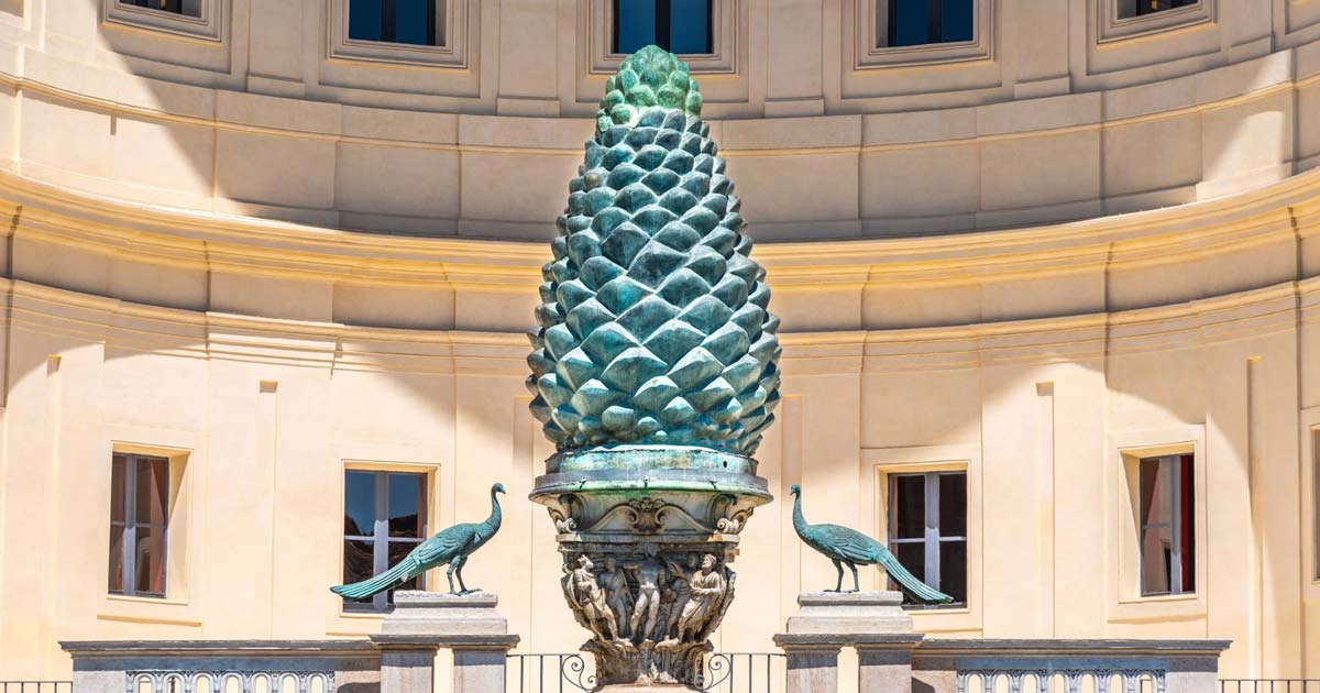 Tallkottkörteln Pineal Gland Tallkotte Vatikanen Staty Tredje ögat