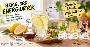 Hemgjord energidryck — billig, hälsosam och energi på riktigt